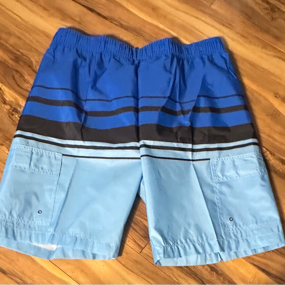 Mission Ridge Men’s Blue/Black Swimwear L NWT